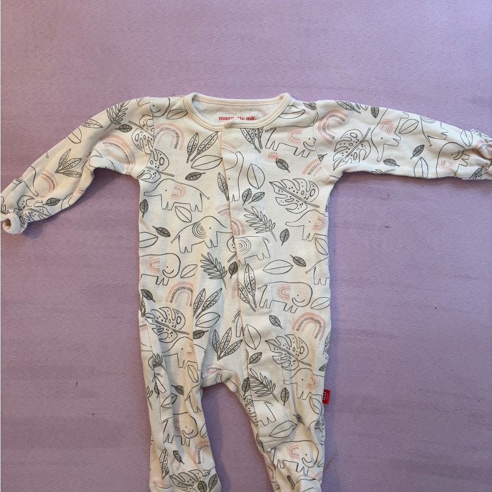 Magnetic Me 100% Cotton Pink Elephant Pajamas